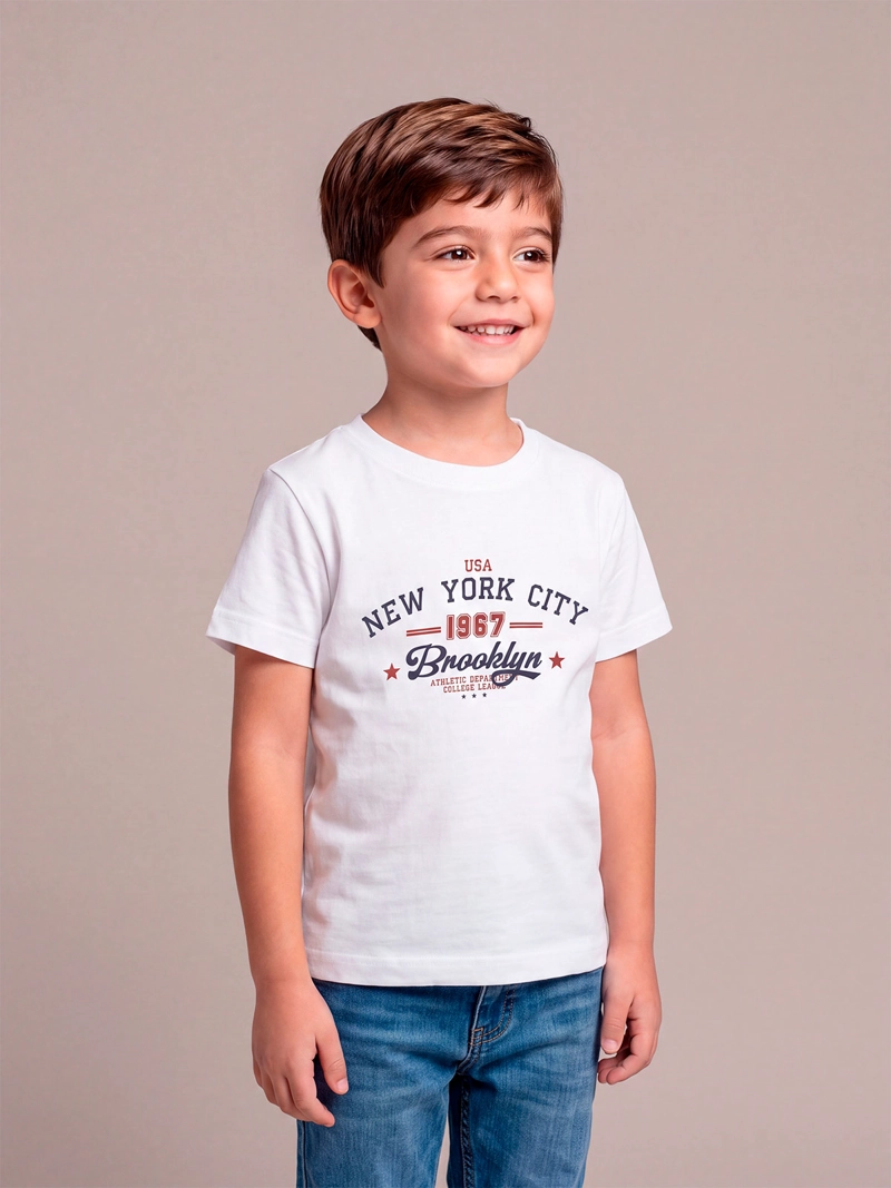 POLERA NIÑO HARVEST ALGODÓN MANGA CORTA - 1