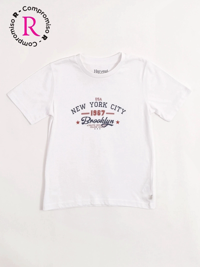 POLERA NIÑO HARVEST ALGODÓN MANGA CORTA - 3
