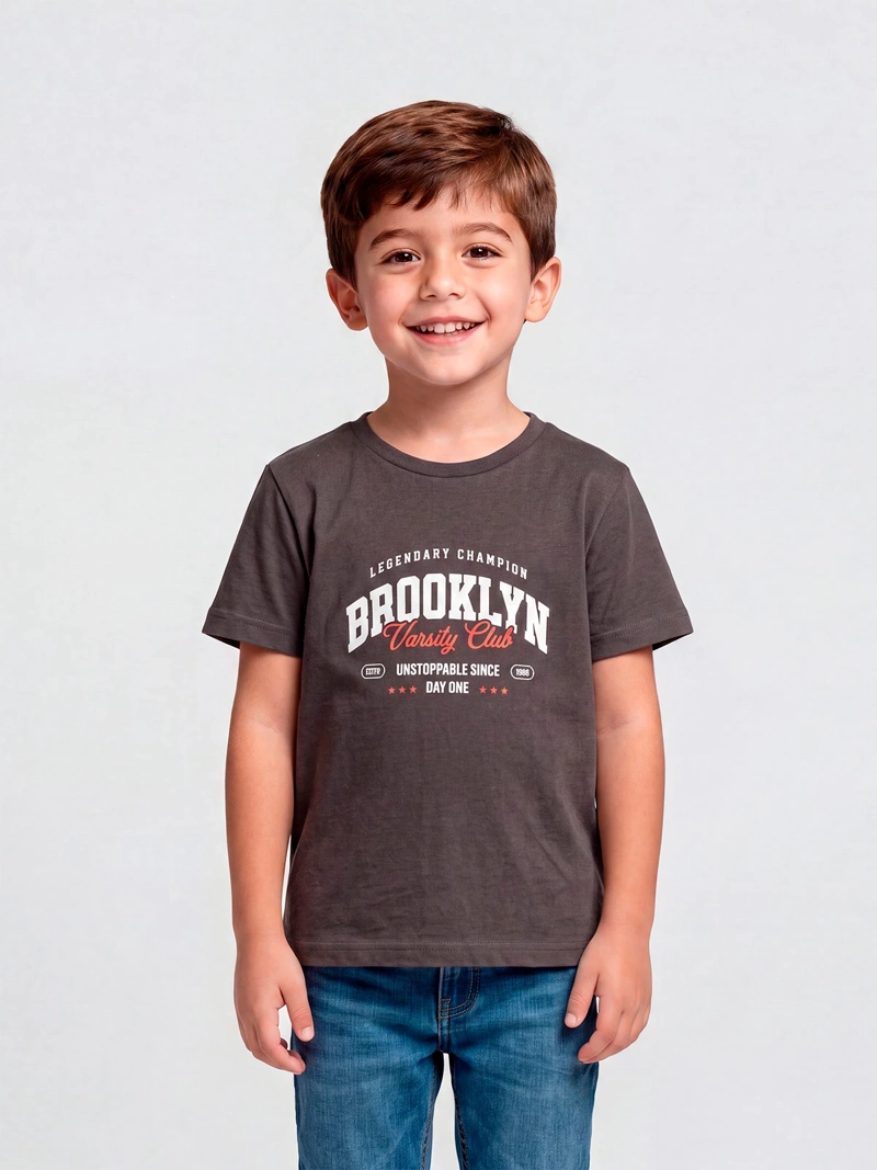 POLERA NIÑO HARVEST ALGODÓN MANGA CORTA