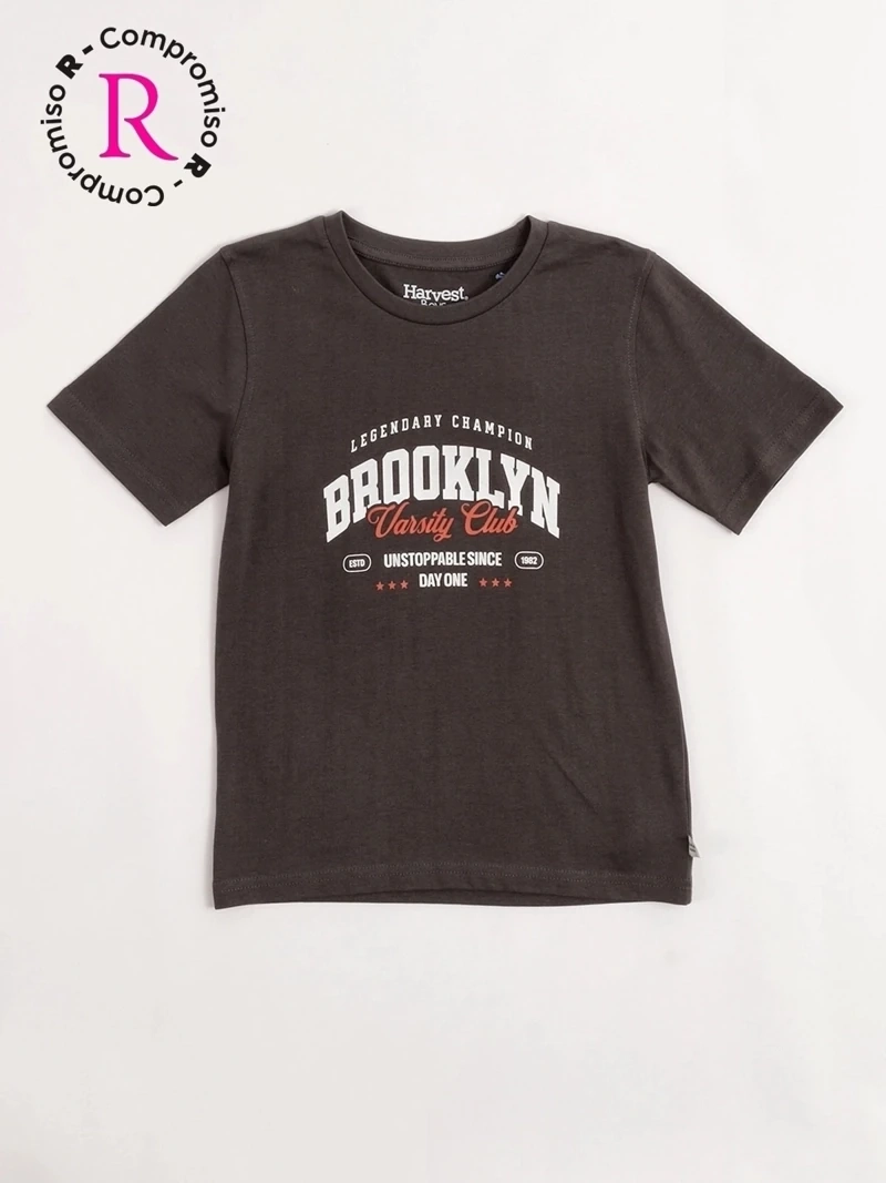POLERA NIÑO HARVEST ALGODÓN MANGA CORTA - 3
