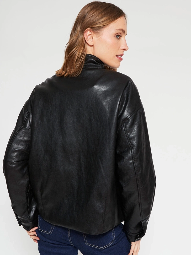 CHAQUETA MUJER MARQUIS BOMBER EFECTO PIEL - 3