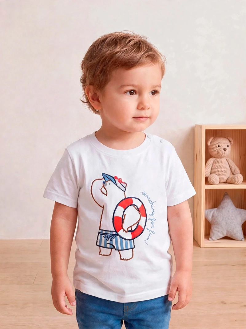 POLERA NIÑO BABY HARVEST ALGODÓN MANGA CORTA ESTAMPADA - 1
