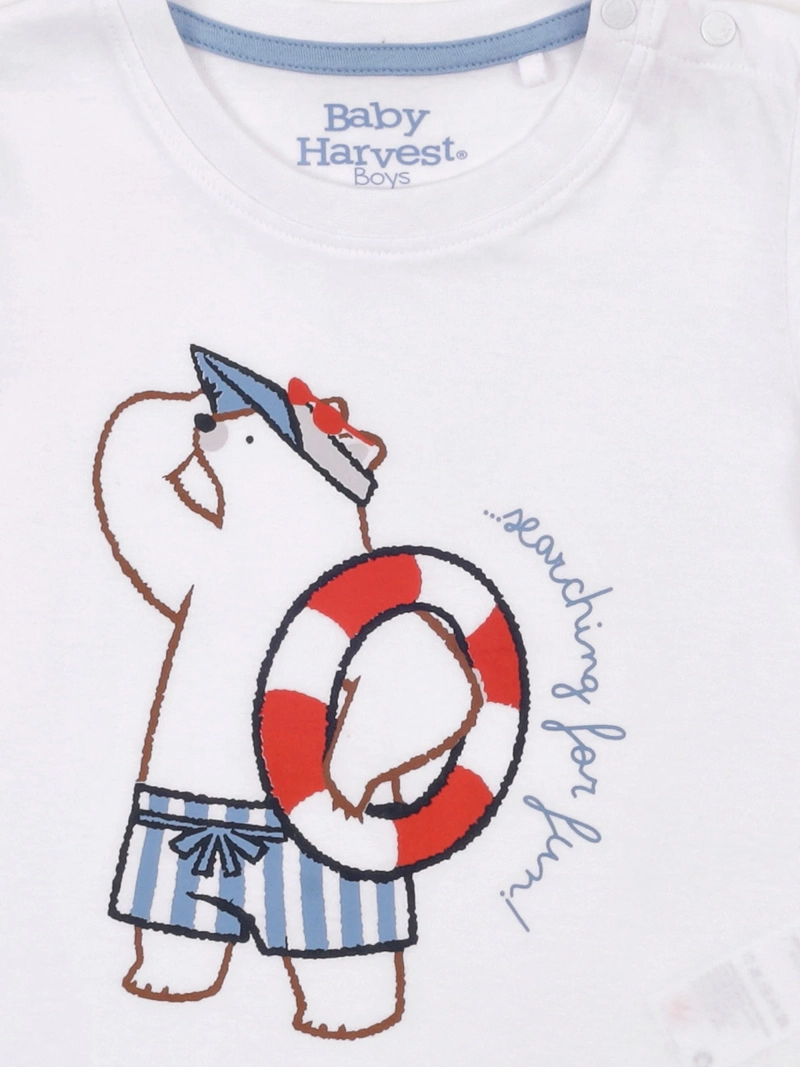 POLERA NIÑO BABY HARVEST ALGODÓN MANGA CORTA ESTAMPADA - 5