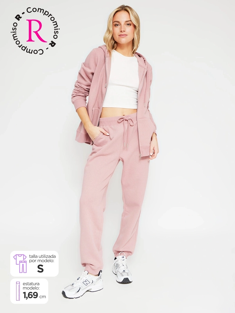 PANTALÓN DE BUZO MUJER INDEX ALGODÓN BÁSICO - 1