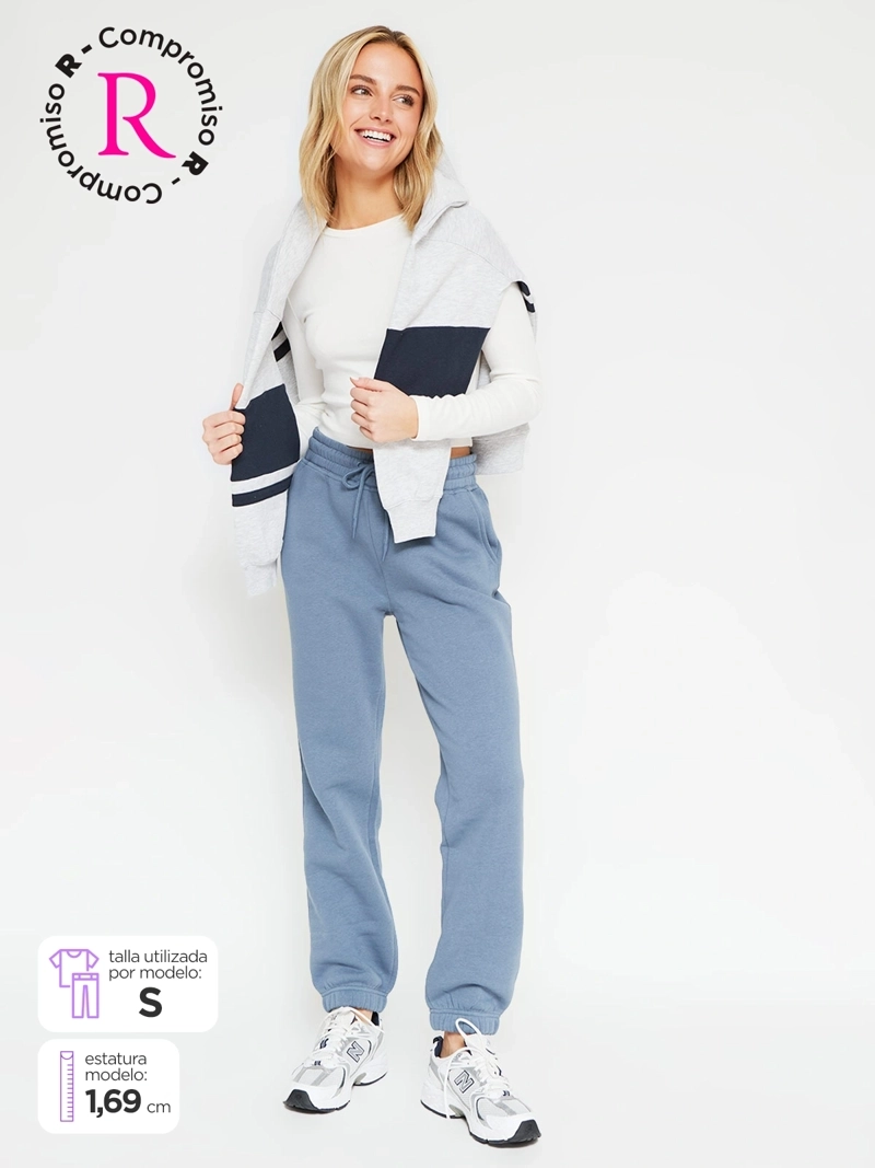 PANTALÓN DE BUZO MUJER INDEX ALGODÓN CARGO - 1
