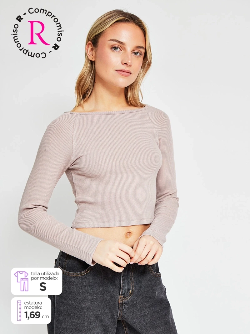 POLERA MUJER INDEX MANGA LARGA BÁSICA - 1