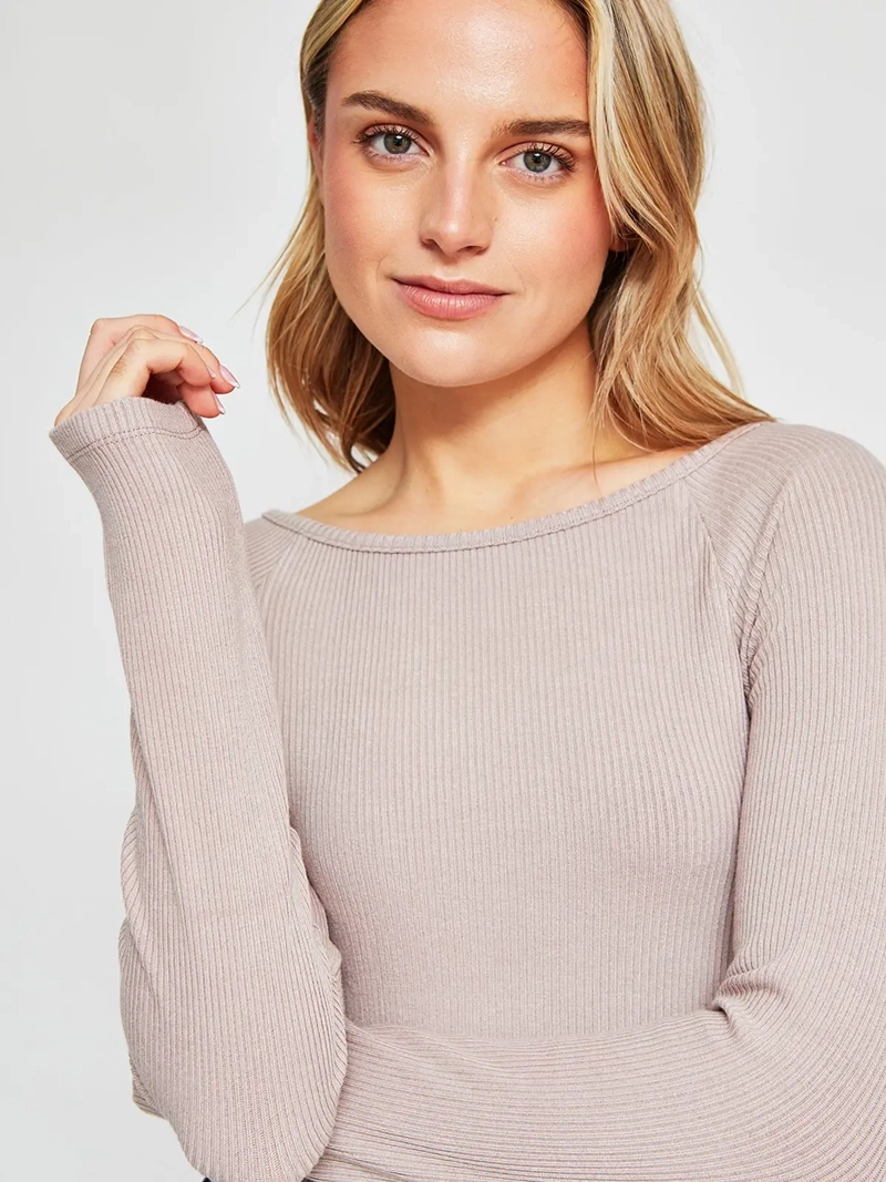 POLERA MUJER INDEX MANGA LARGA BÁSICA - 3