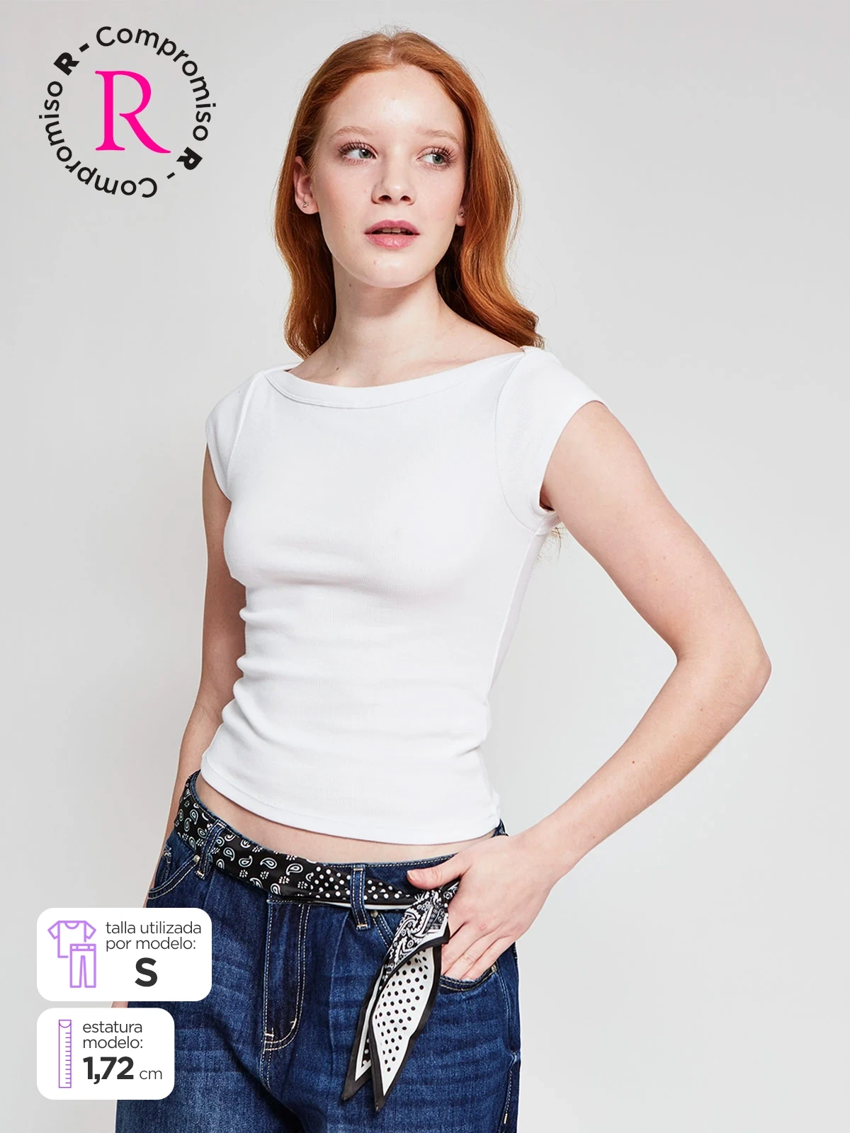 POLERA MUJER INDEX ALGODÓN MANGA CORTA BÁSICA - 1