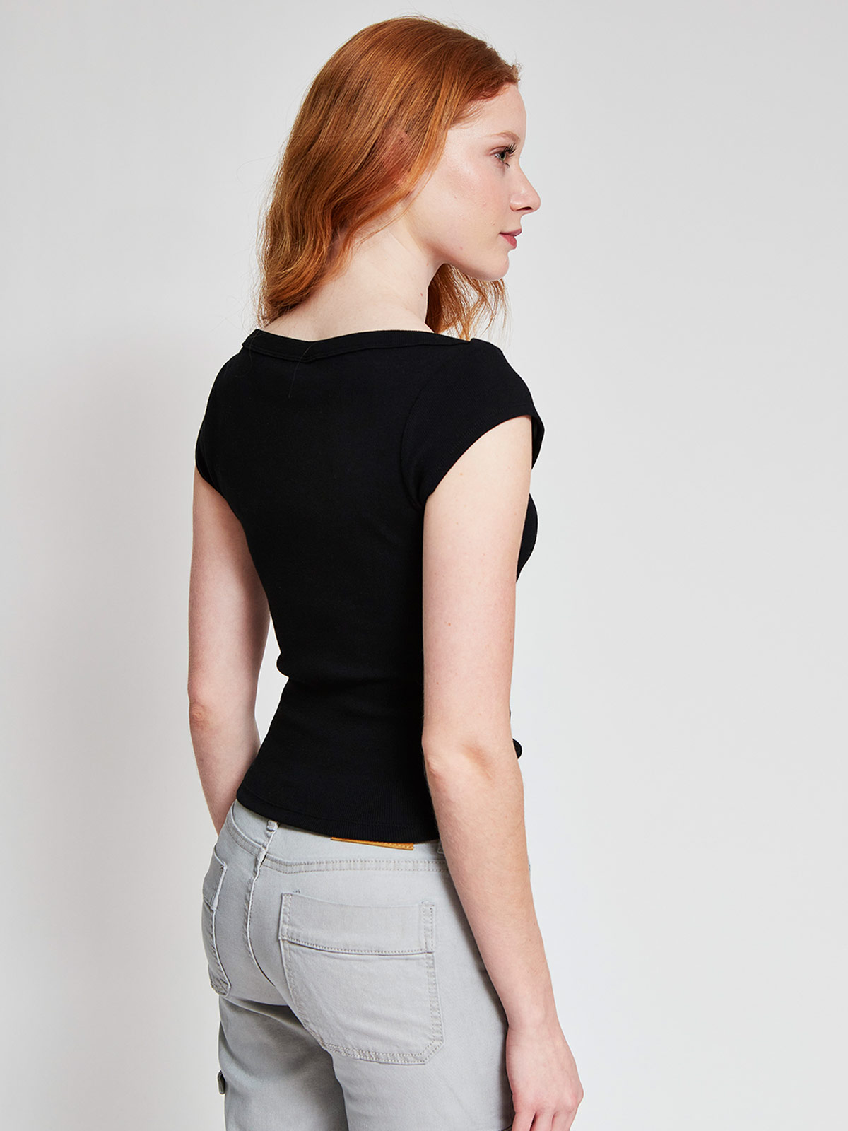 POLERA MUJER INDEX ALGODÓN MANGA CORTA BÁSICA - 2