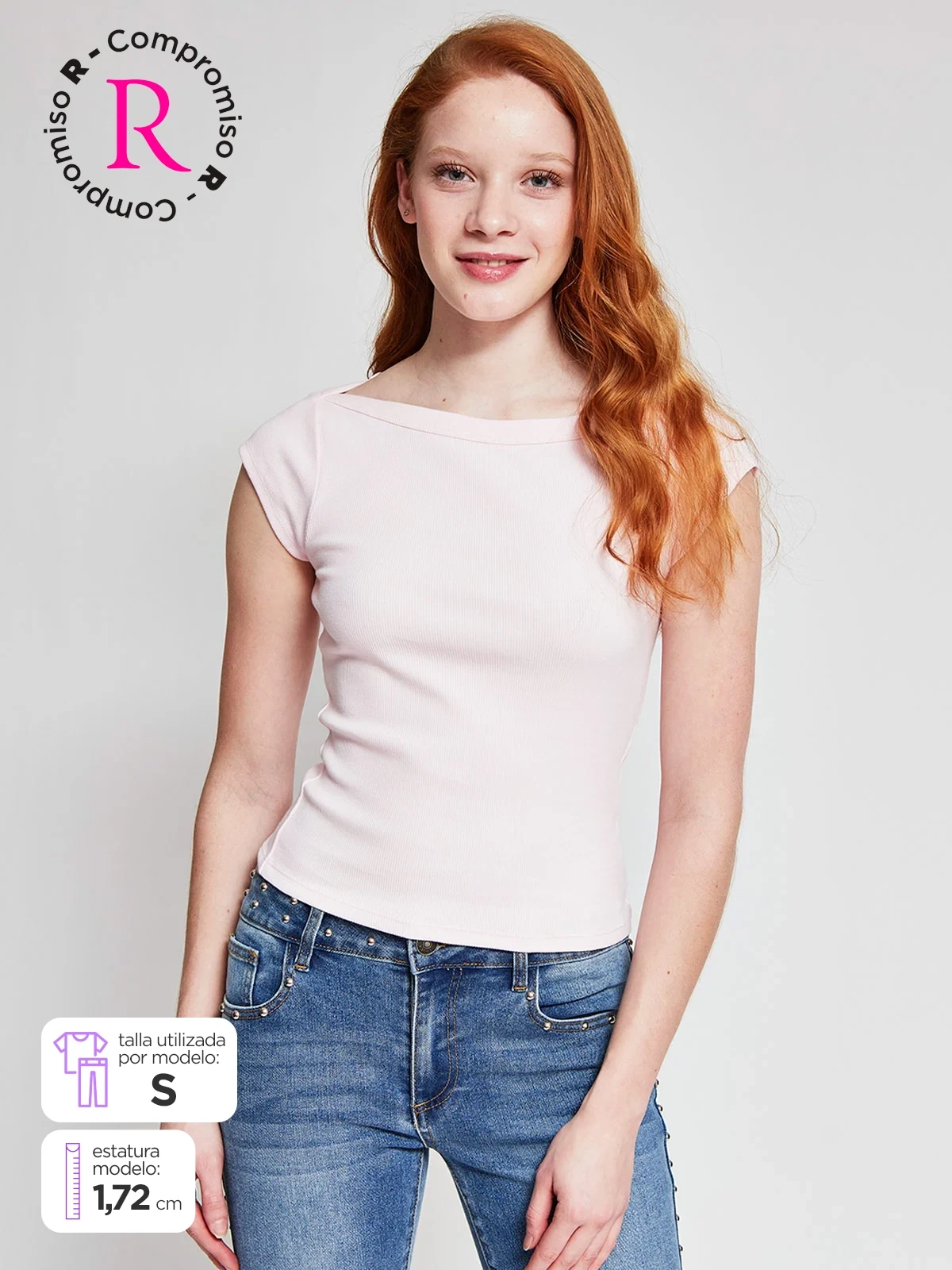 POLERA MUJER INDEX ALGODÓN MANGA CORTA BÁSICA - 1