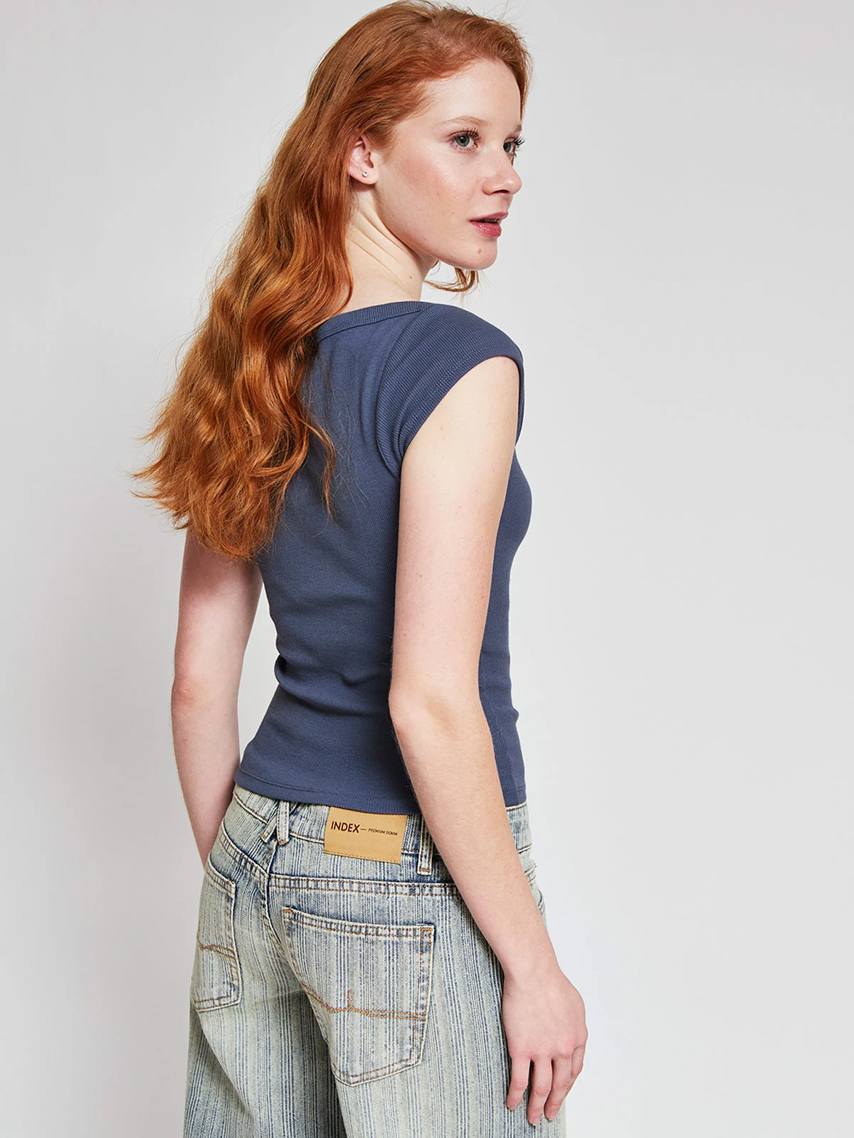 POLERA MUJER INDEX ALGODÓN MANGA CORTA BÁSICA - 2