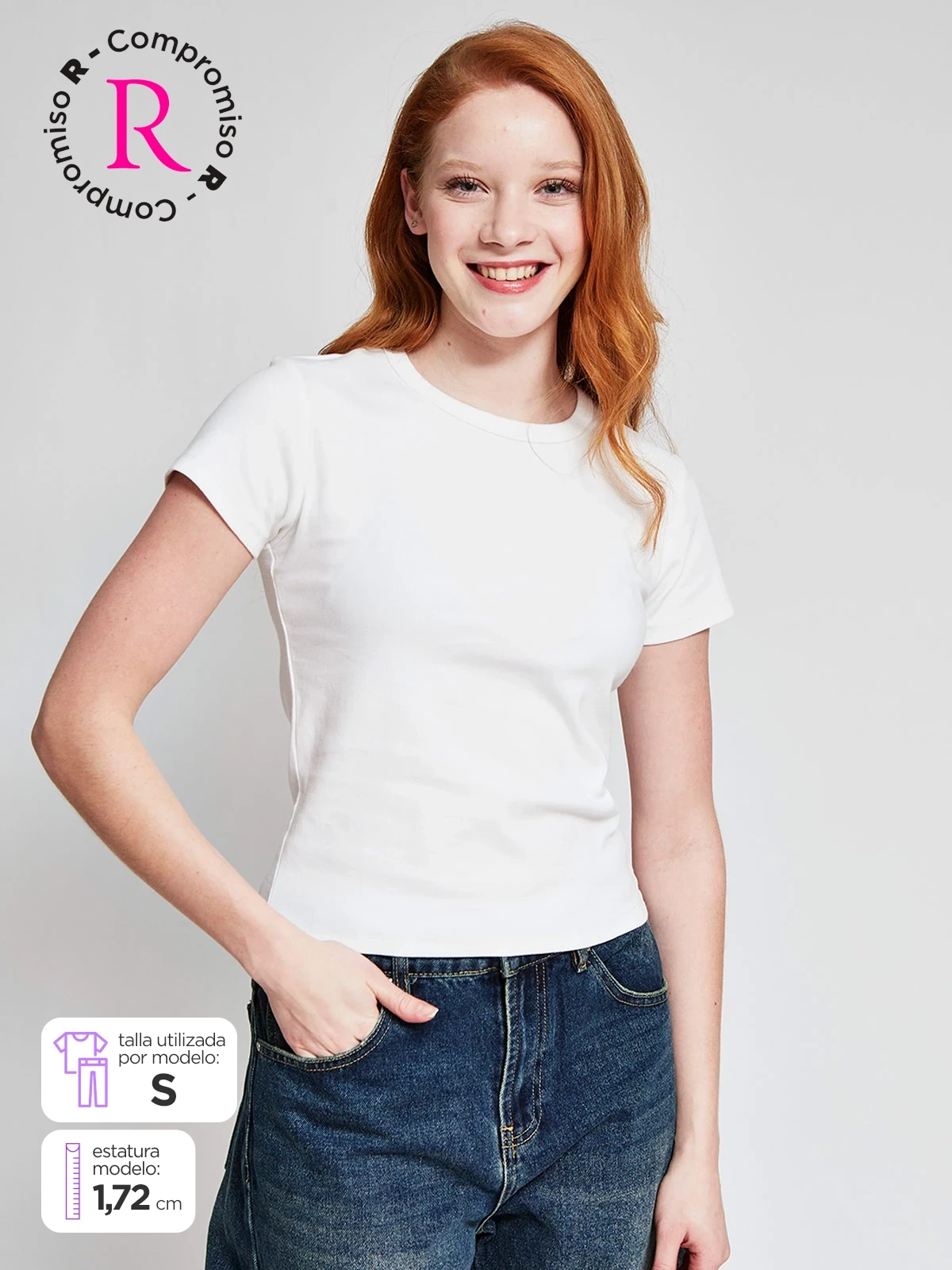 POLERA MUJER INDEX ALGODÓN MANGA CORTA BÁSICA - 1