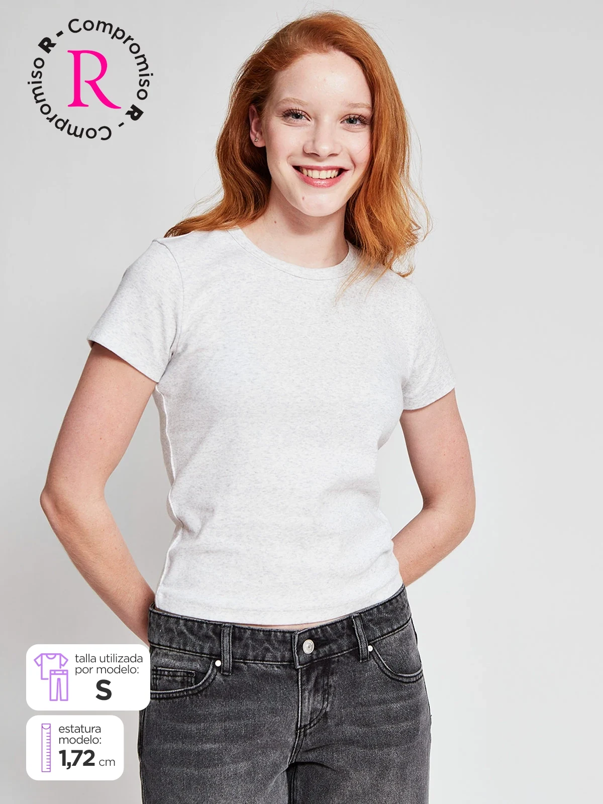 POLERA MUJER INDEX ALGODÓN MANGA CORTA BÁSICA - 1