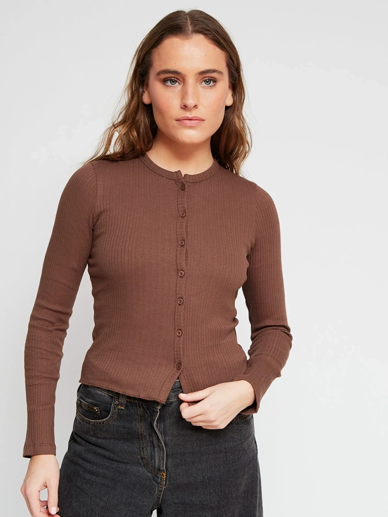 POLERA MUJER INDEX ALGODÓN MANGA LARGA BÁSICA - 2
