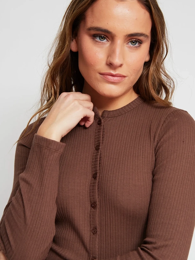 POLERA MUJER INDEX ALGODÓN MANGA LARGA BÁSICA - 4