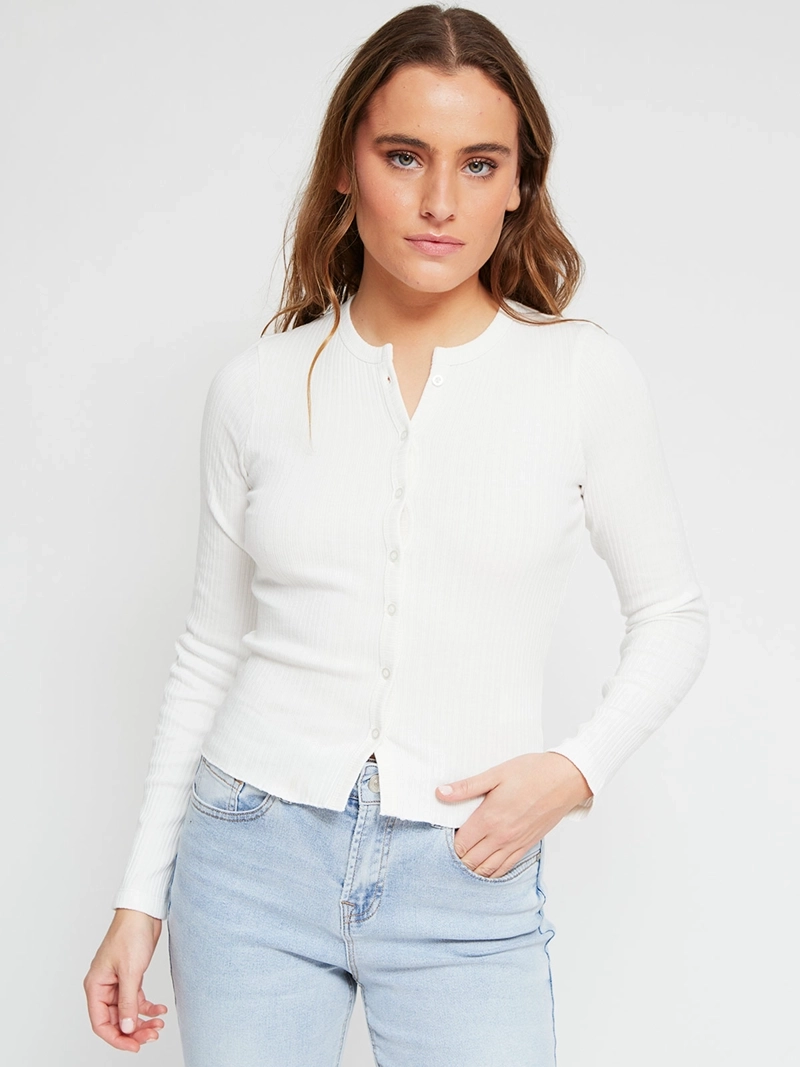 POLERA MUJER INDEX ALGODÓN MANGA LARGA BÁSICA - 2