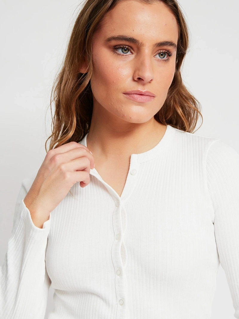 POLERA MUJER INDEX ALGODÓN MANGA LARGA BÁSICA - 4