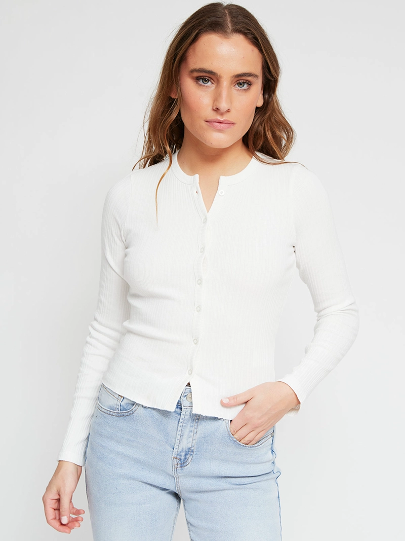 POLERA MUJER INDEX ALGODÓN MANGA LARGA BÁSICA - 2