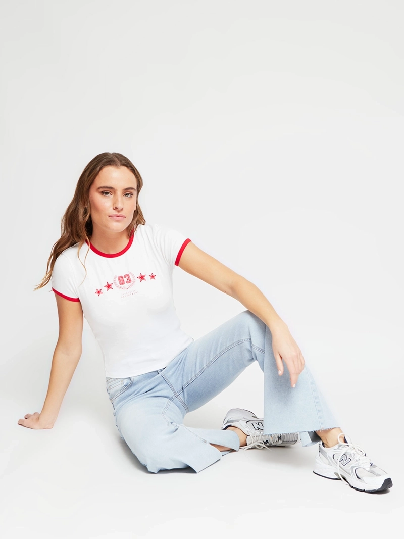 POLERA MUJER INDEX ALGODÓN MANGA CORTA BÁSICA - 4
