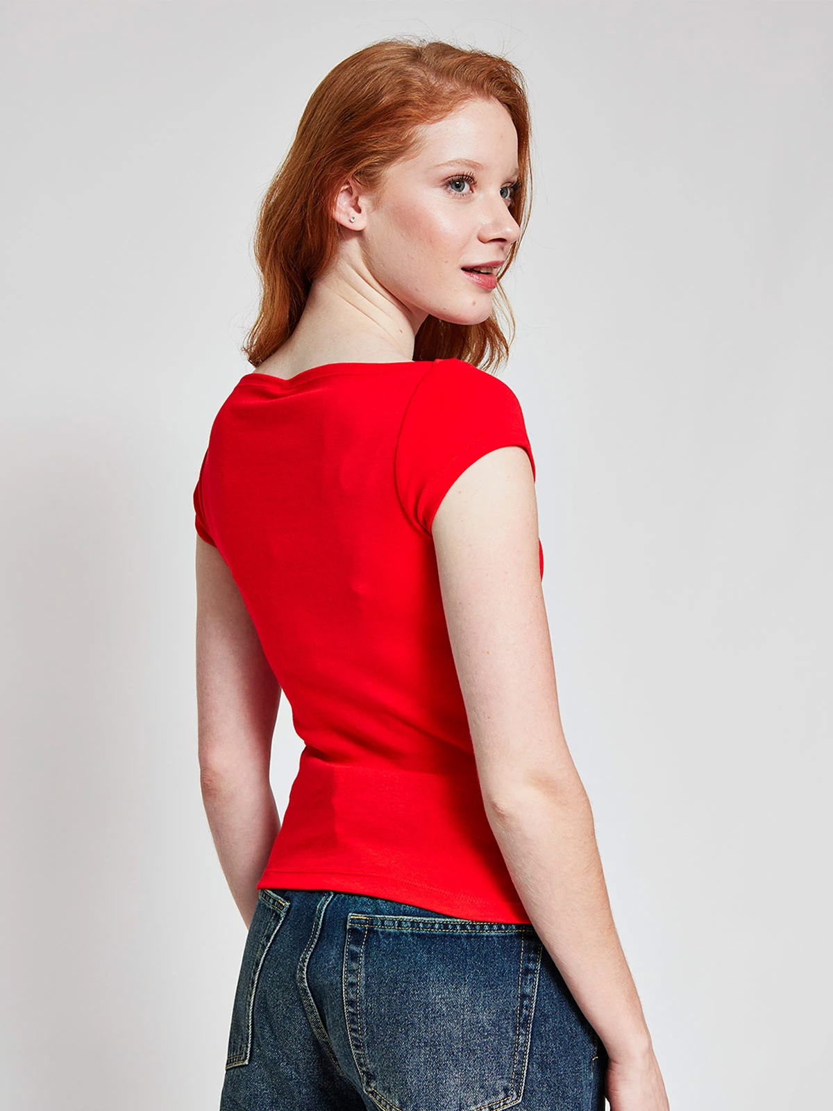 POLERA MUJER INDEX ALGODÓN MANGA CORTA BÁSICA - 2