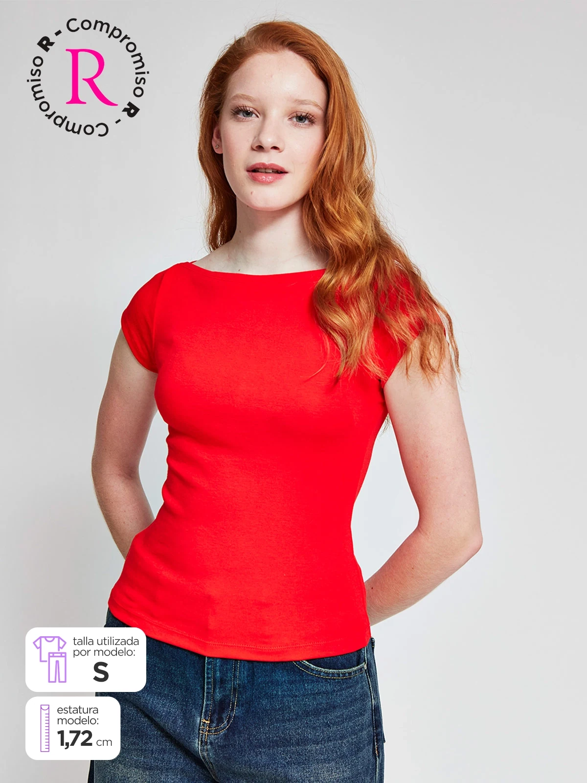 POLERA MUJER INDEX ALGODÓN MANGA CORTA BÁSICA - 1