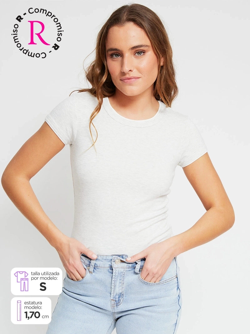 POLERA MUJER INDEX MANGA CORTA BÁSICA - 1