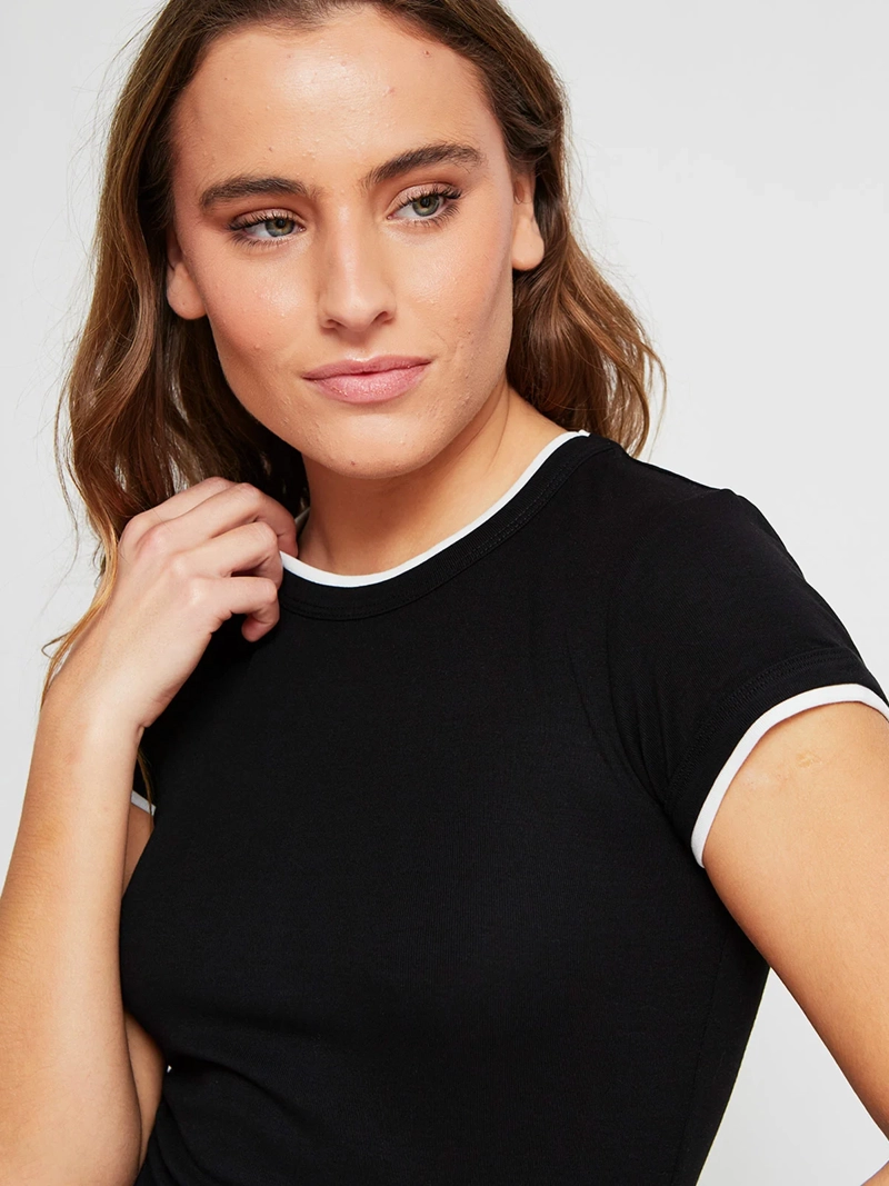 POLERA MUJER INDEX MANGA CORTA BÁSICA - 4
