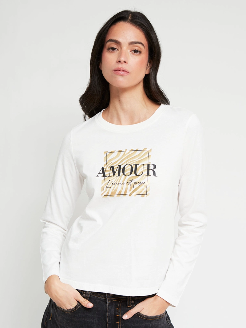 POLERA MUJER INDEX ALGODÓN MANGA LARGA ESTAMPADA - 2