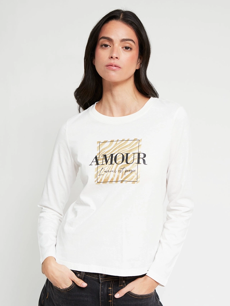 POLERA MUJER INDEX ALGODÓN MANGA LARGA ESTAMPADA - 2
