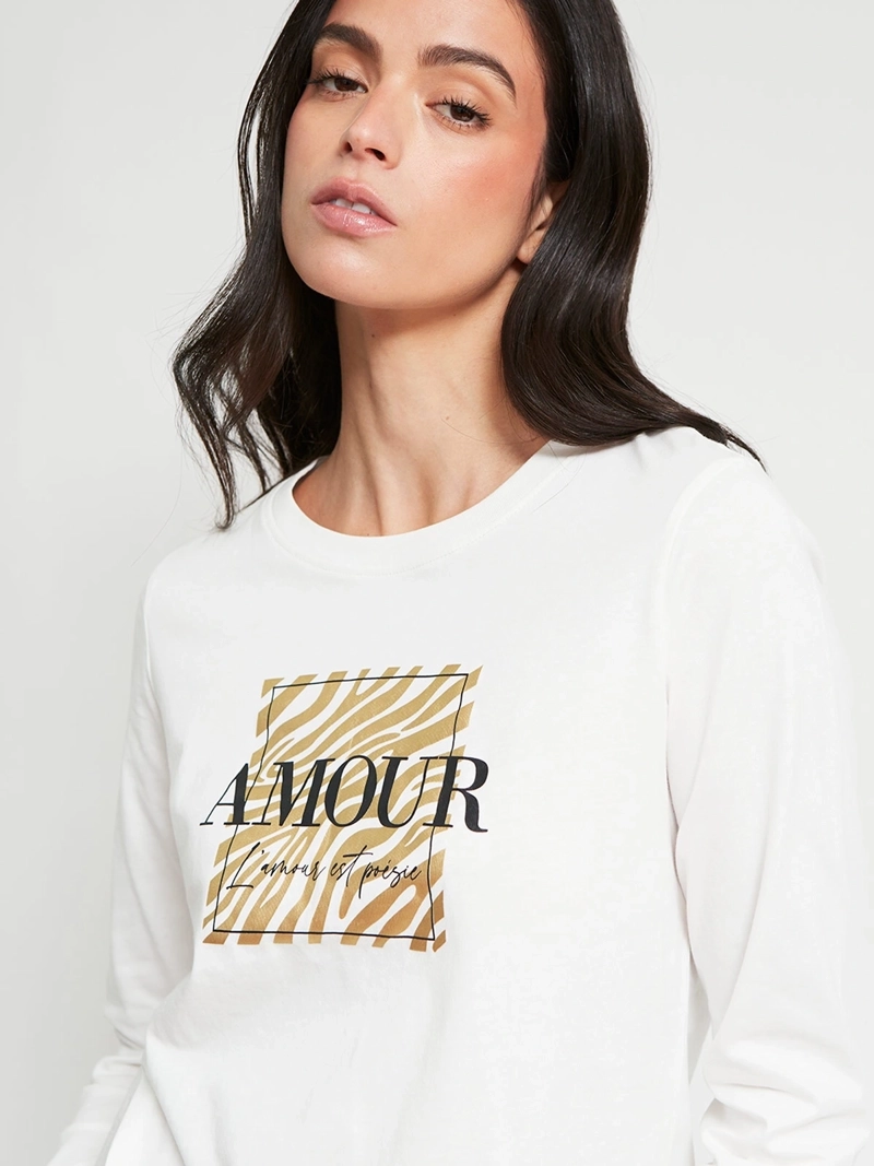 POLERA MUJER INDEX ALGODÓN MANGA LARGA ESTAMPADA - 4