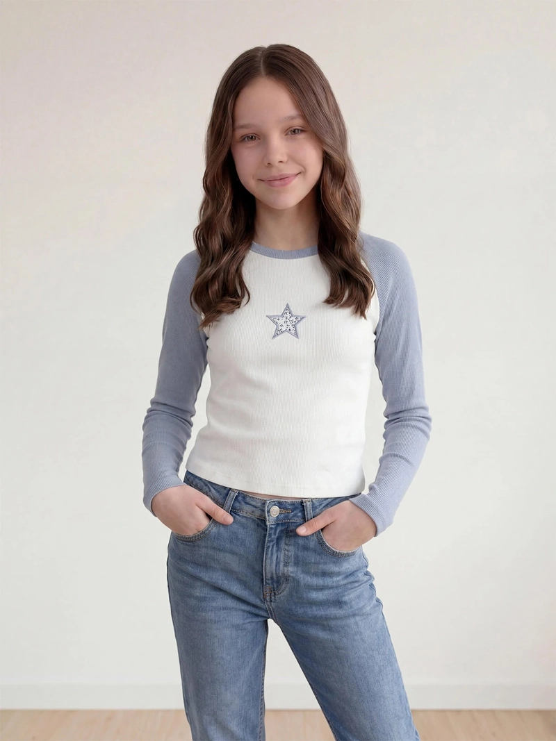 POLERA MANGA LARFA NIÑA INDEX TEEN STAR - 1