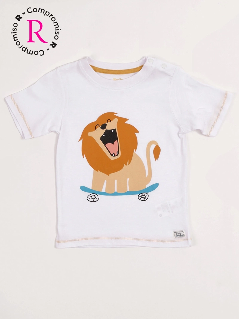 POLERA NIÑO BABY HARVEST ALGODÓN MANGA CORTA ESTAMPADA - 3