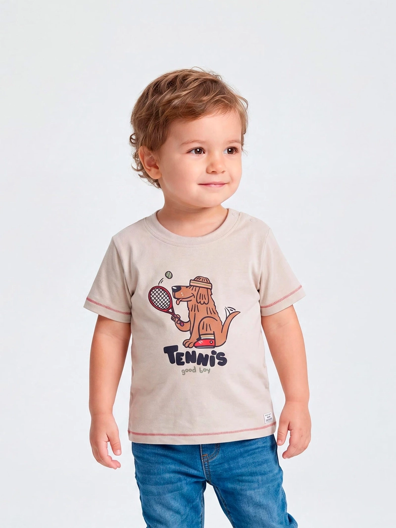 POLERA NIÑO BABY HARVEST ALGODÓN MANGA CORTA ESTAMPADA - 1