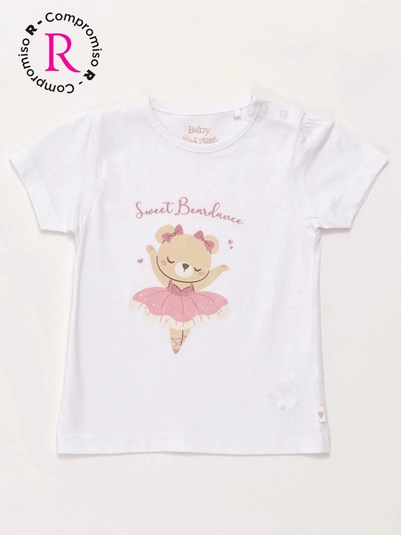 POLERA NIÑA BABY HARVEST ALGODÓN MANGA CORTA BÁSICA - 1
