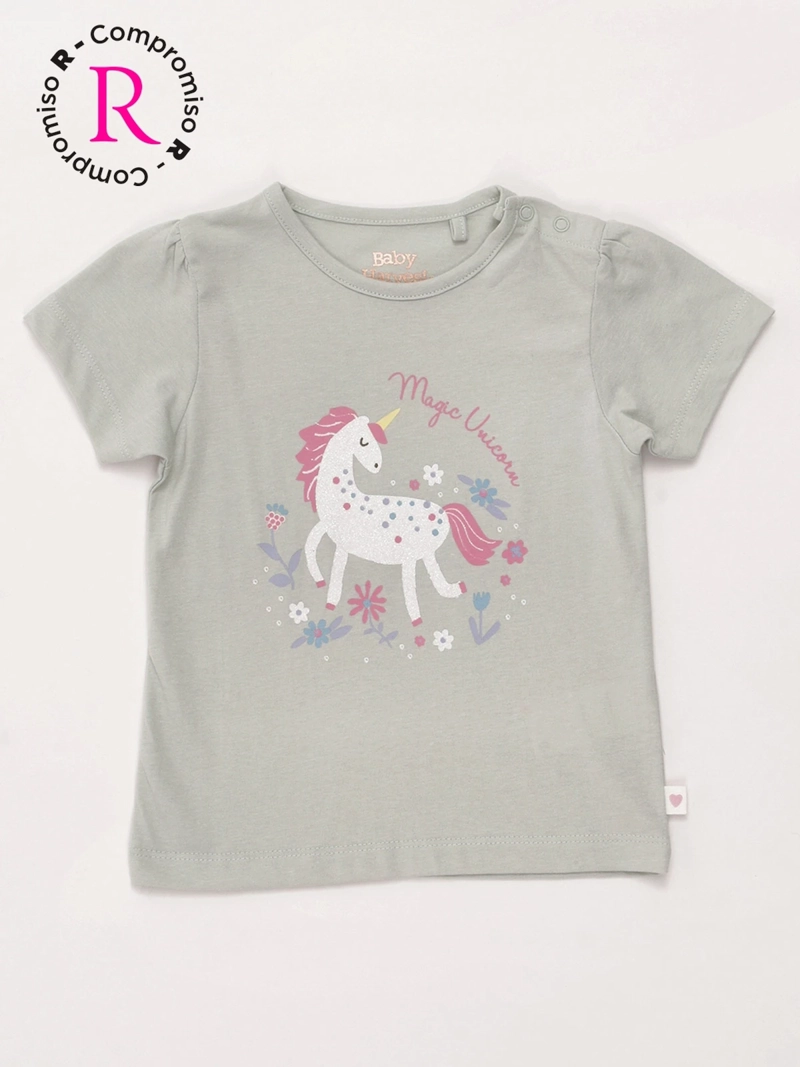 POLERA NIÑA BABY HARVEST ALGODÓN MANGA CORTA BÁSICA - 1