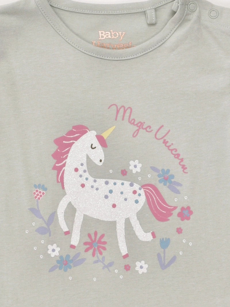 POLERA NIÑA BABY HARVEST ALGODÓN MANGA CORTA BÁSICA - 3