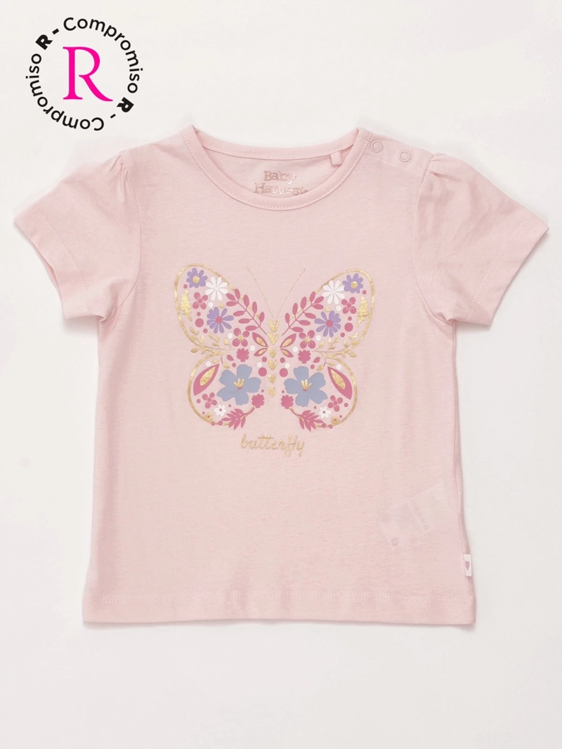 POLERA NIÑA BABY HARVEST ALGODÓN MANGA CORTA BÁSICA - 1