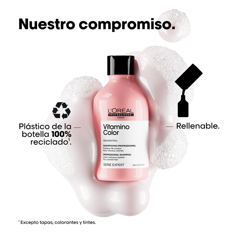 REFILL SHAMPOO CUIDADO COLOR L'OREAL PROFESSIONNEL VITAMINO COLOR SPECTRUM 240 ML  - 6