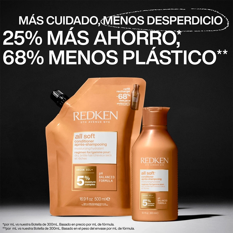 REFILL ACONDICIONADOR REDKEN HIDRATANTE ALL SOFT 500 ML - 4