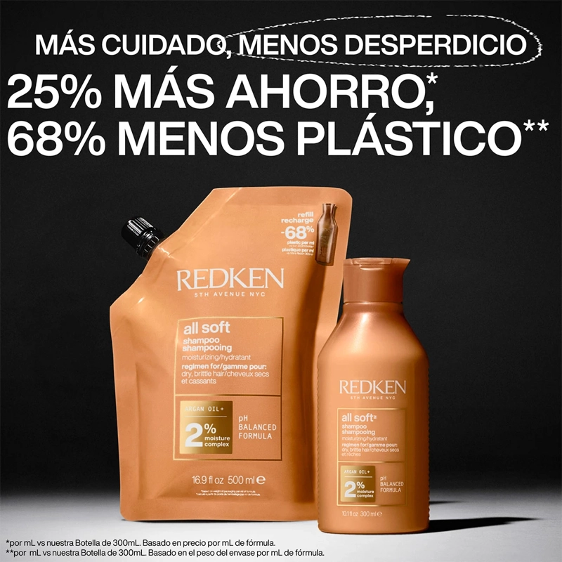 REFILL SHAMPOO REDKEN HIDRATANTE ALL SOFT 500 ML - 3