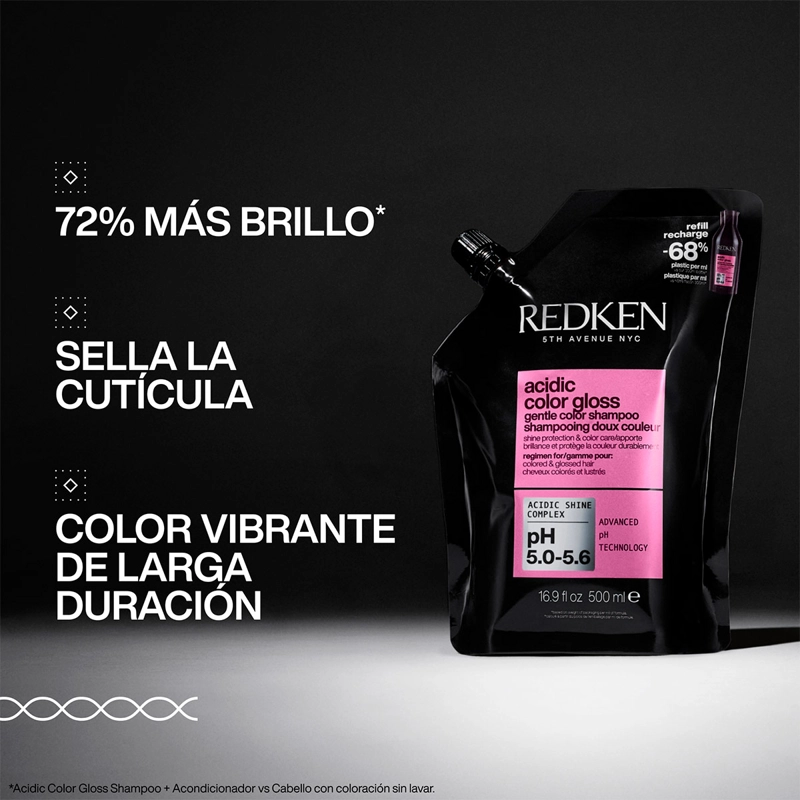 REFILL SHAMPOO REDKEN CUIDADO COLOR ACIDIC COLOR GLOSS 500 ML  - 2