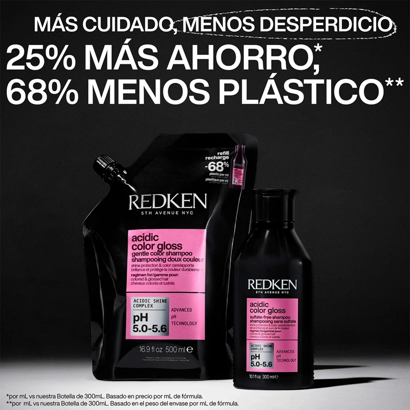 REFILL SHAMPOO REDKEN CUIDADO COLOR ACIDIC COLOR GLOSS 500 ML  - 3