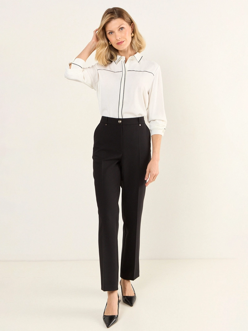 PANTALÓN MUJER MA GRIFFE RECTO CLÁSICO - 1