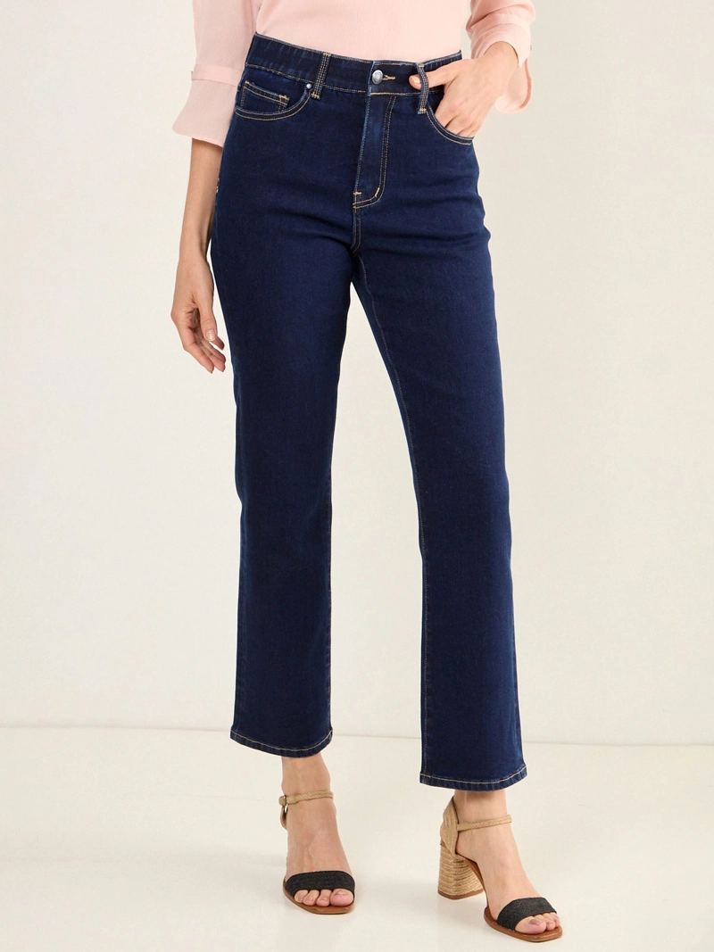 JEANS MUJER MA GRIFFE ALGODÓN RECTO CLÁSICO - 3