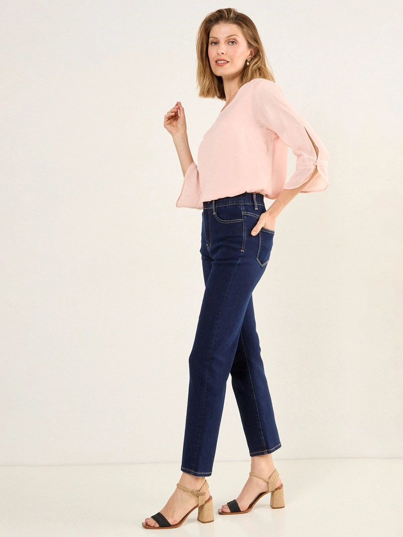 JEANS MUJER MA GRIFFE ALGODÓN RECTO CLÁSICO - 2