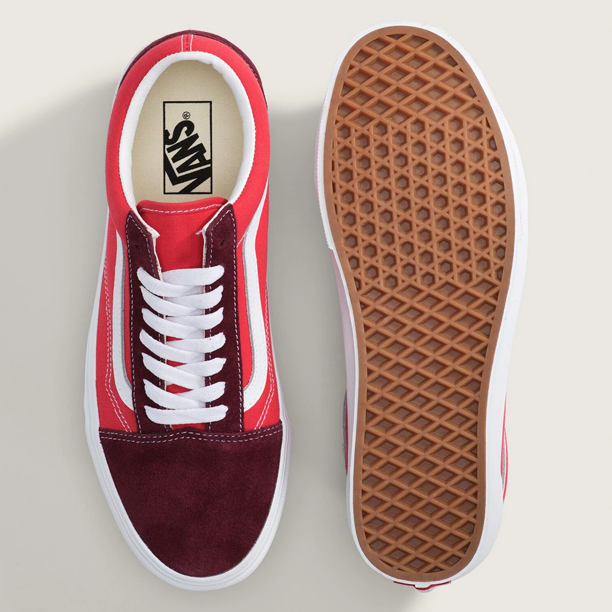 ZAPATILLAS MUJER VANS URBANAS ROJO OLD SKOOL  - 3