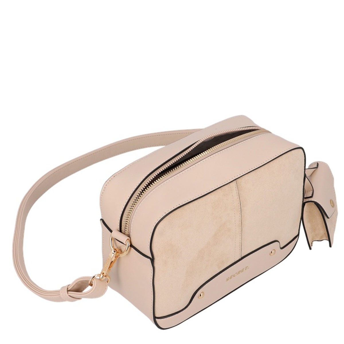 CARTERA BANDOLERA SECRET BENONI BEIGE - 4
