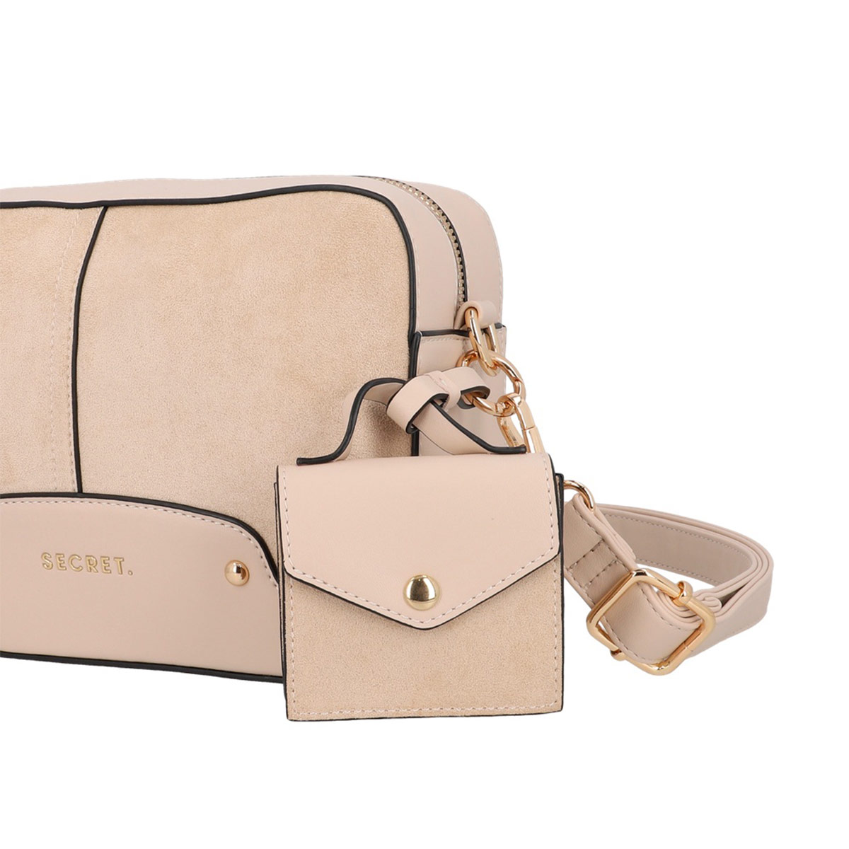 CARTERA BANDOLERA SECRET BENONI BEIGE - 5