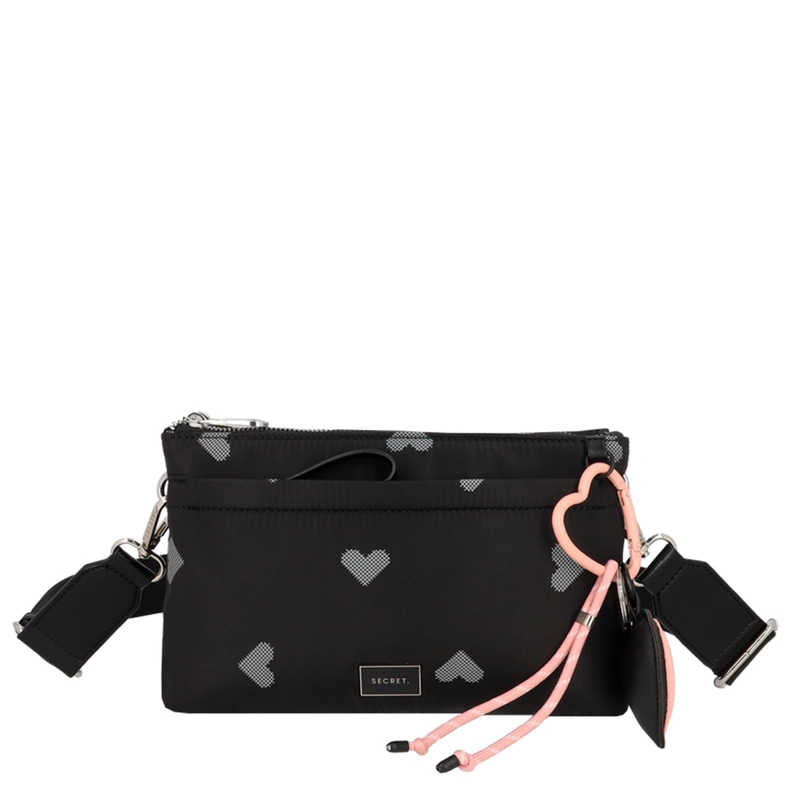 CARTERA BANDOLERA SECRET LOVE NEGRO - 1