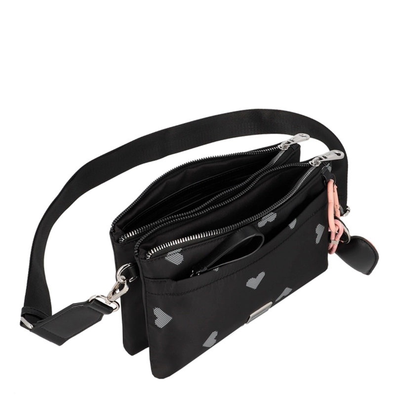 CARTERA BANDOLERA SECRET LOVE NEGRO - 4